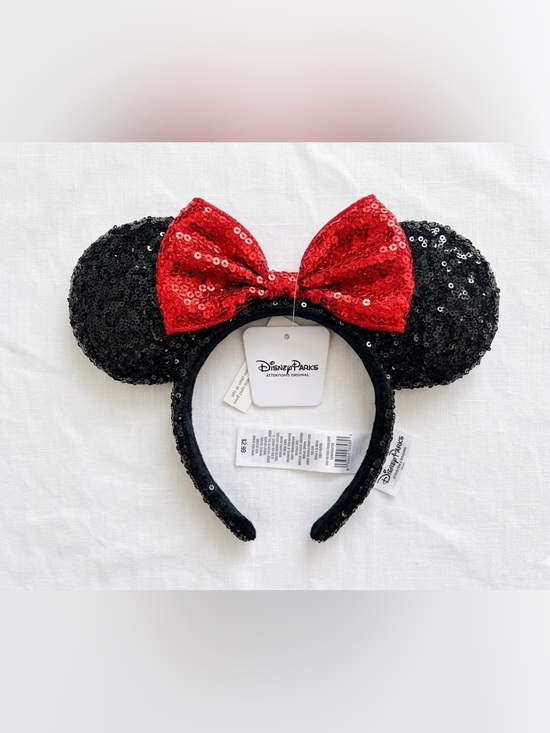 Disney Other - Official Disney Parks Minnie Mouse Sparkle Sequin Ear Headband NWT
